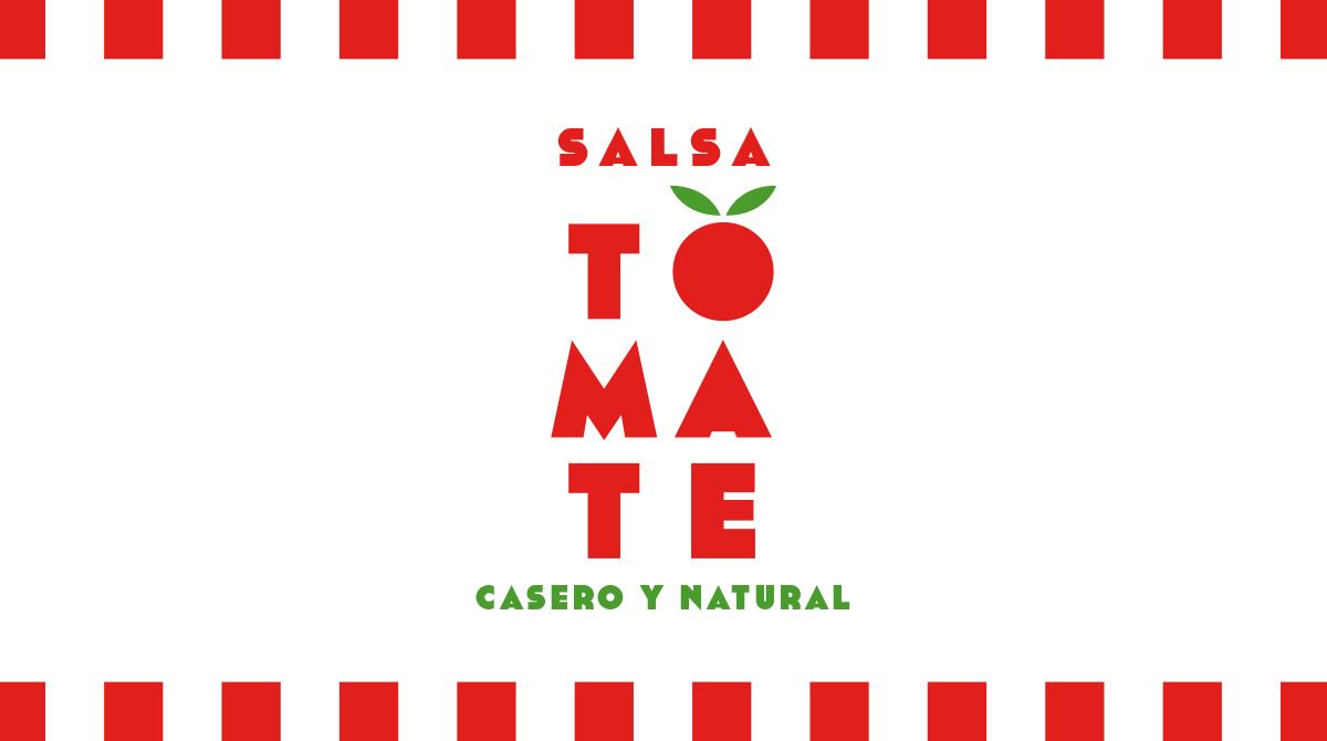 Salsa Tomate. Diseño de etiqeuta