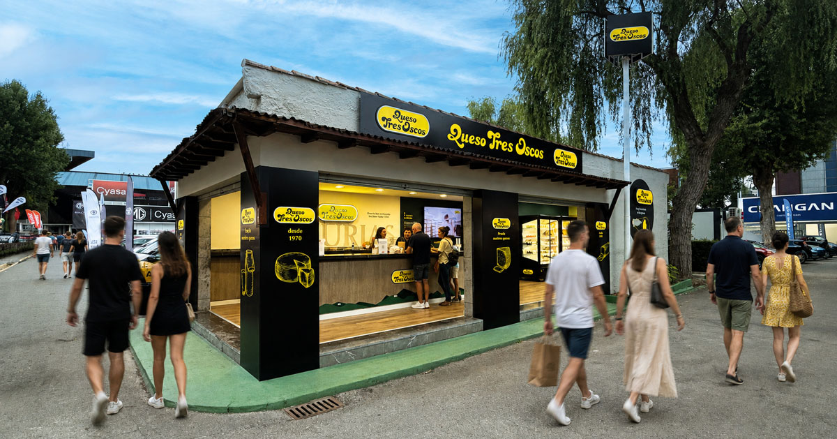 Diseño, producción y montaje de stand Queso Tres Oscos FIDMA 2026